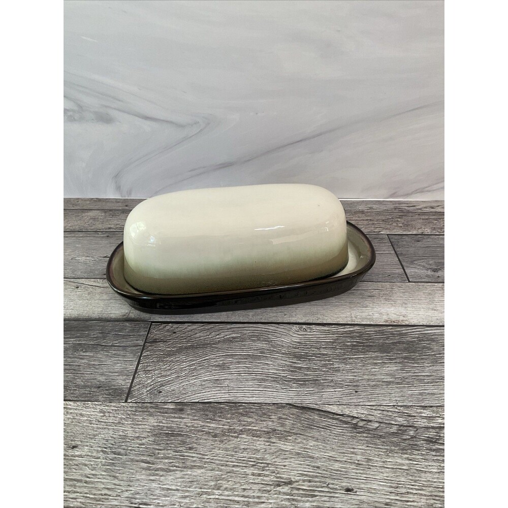 Sango NOVA BLACK 4932 Covered Butter Dish